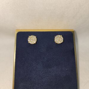 14K Men Diamond Earring